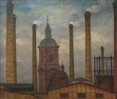 G. Wunderwald, Church and Factory by Gustav Wunderwald
